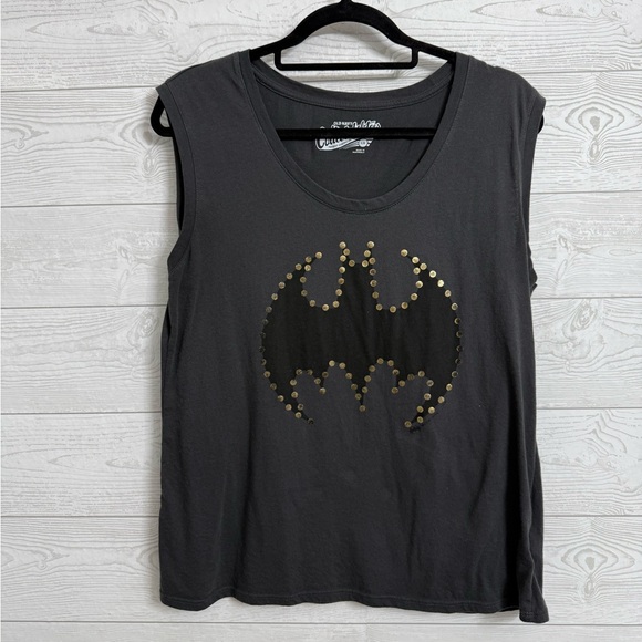 Target Tops - Target Women’s Dark Grey Sleeveless Batman Tee Shirt. Size L